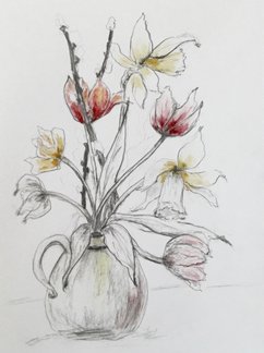 Bouquet with daffodils